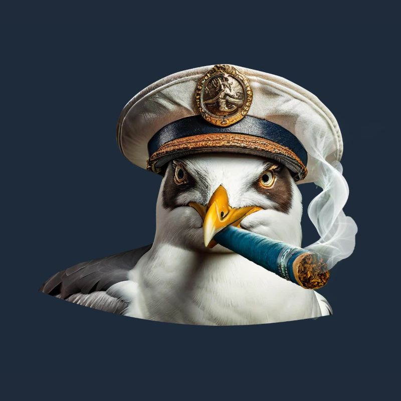 Captain Möwe mit Zigarre