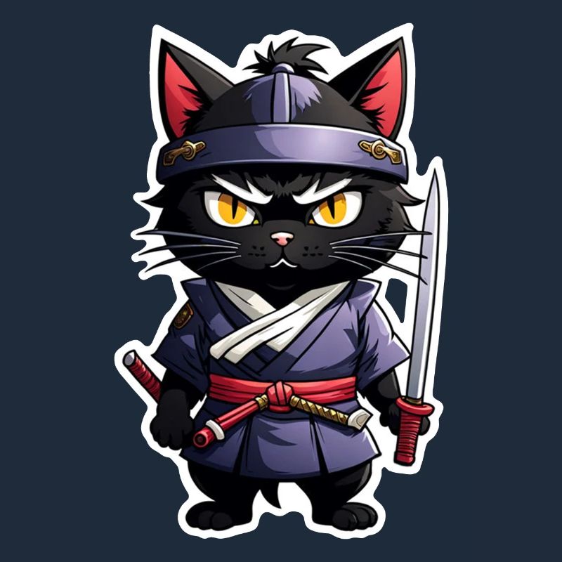 chat ninja - chaton samourai