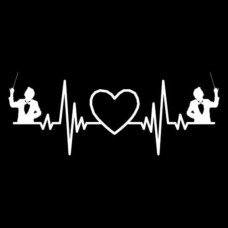 Dirigenten EKG Musik Herzschlag Dirigent Musiker