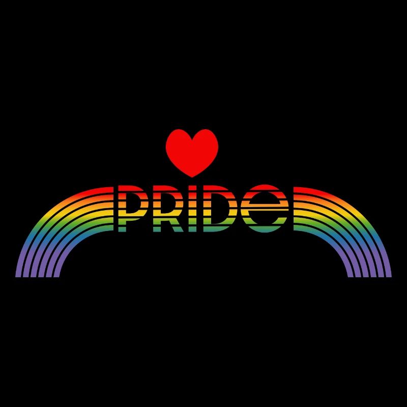 Rainbow pride rainbow heart