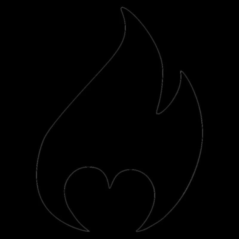 Flamme avec cœur