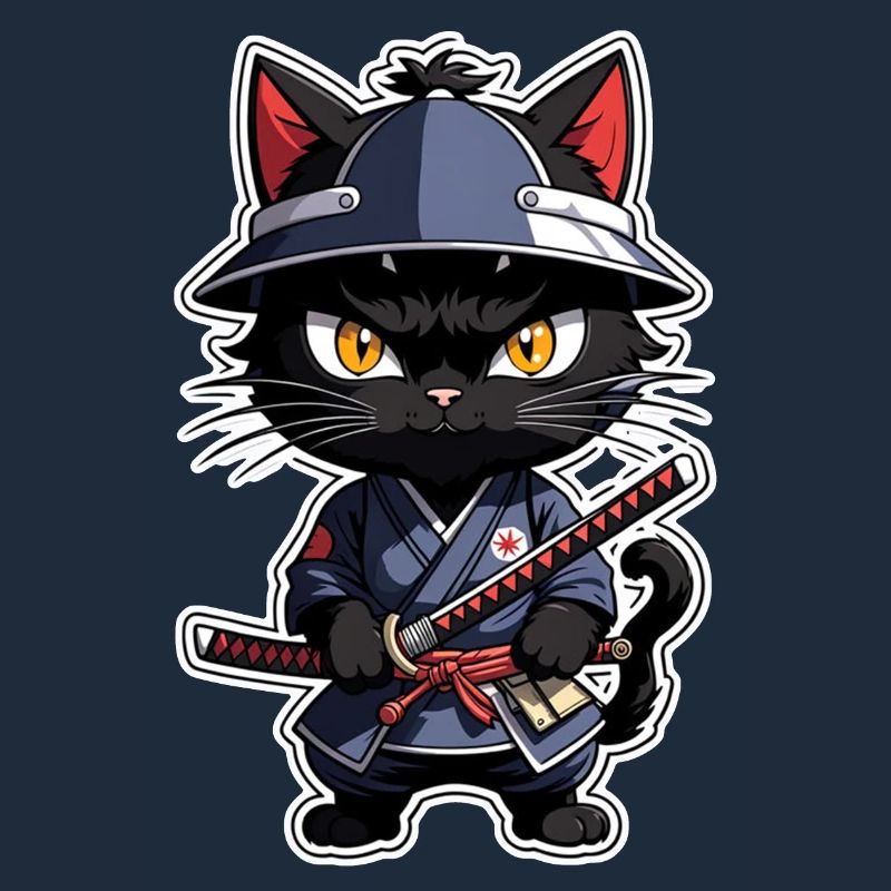 chat ninja - chaton samourai