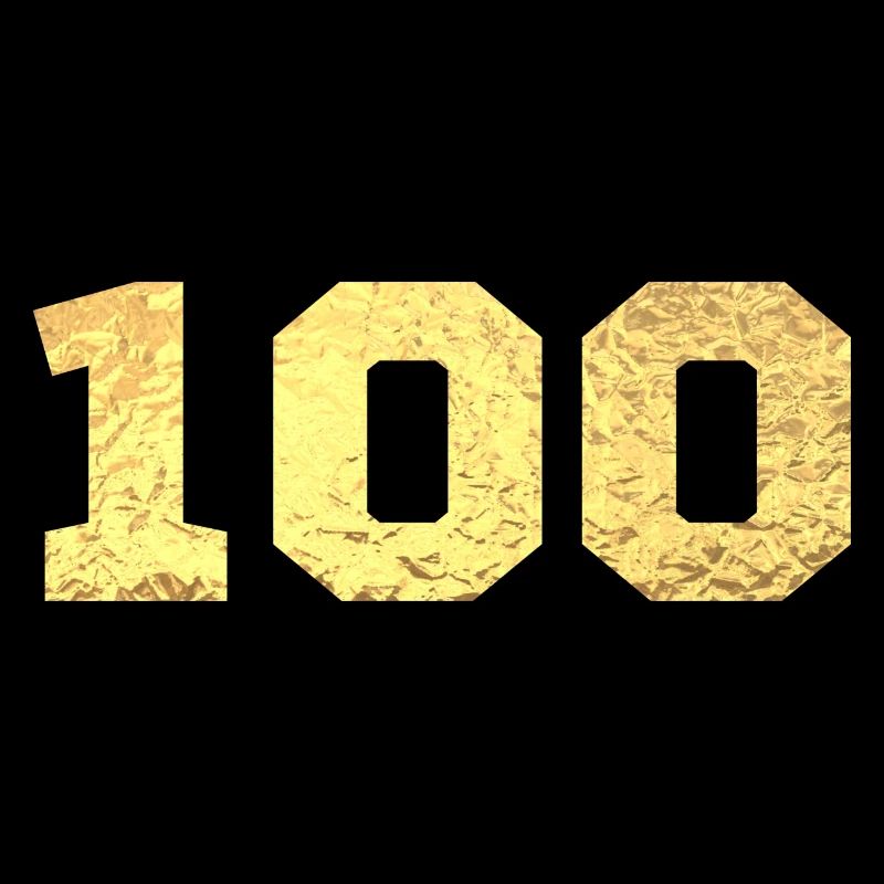 Nummer 100 Gold Glitter - 100-jähriges Jubiläum