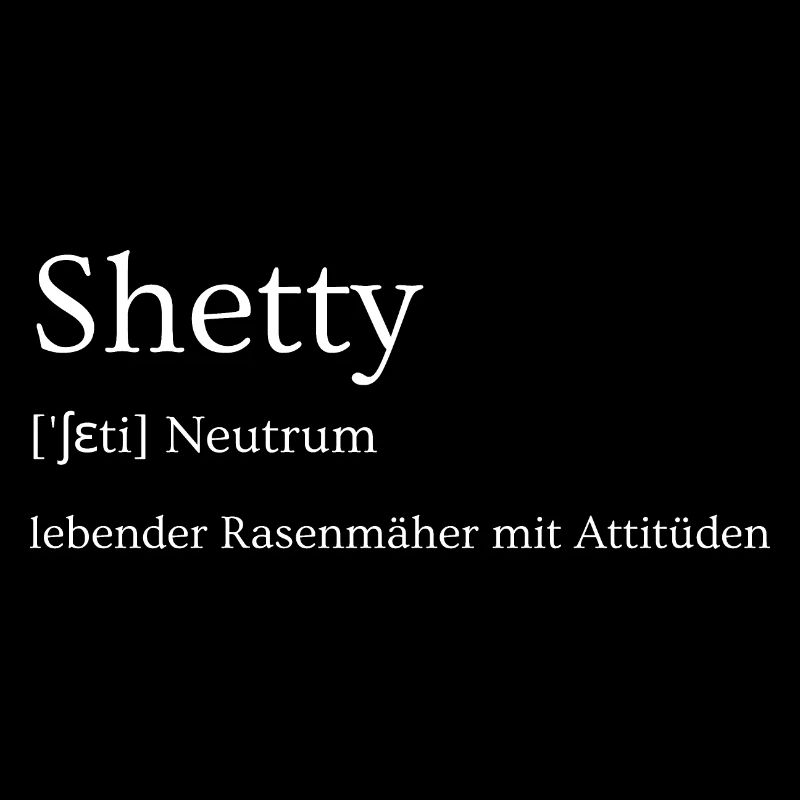 Shetty - lebender Rasenmäher mit Attitüden
