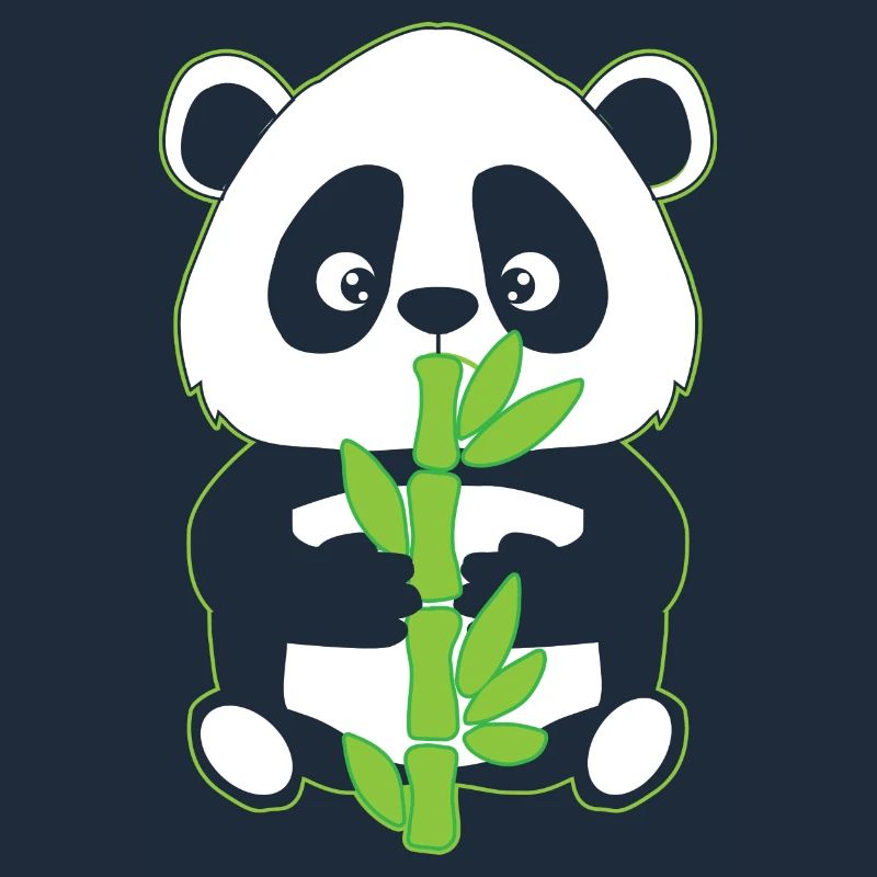 Panda with bamboo