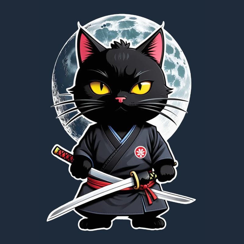chat ninja - chaton samourai