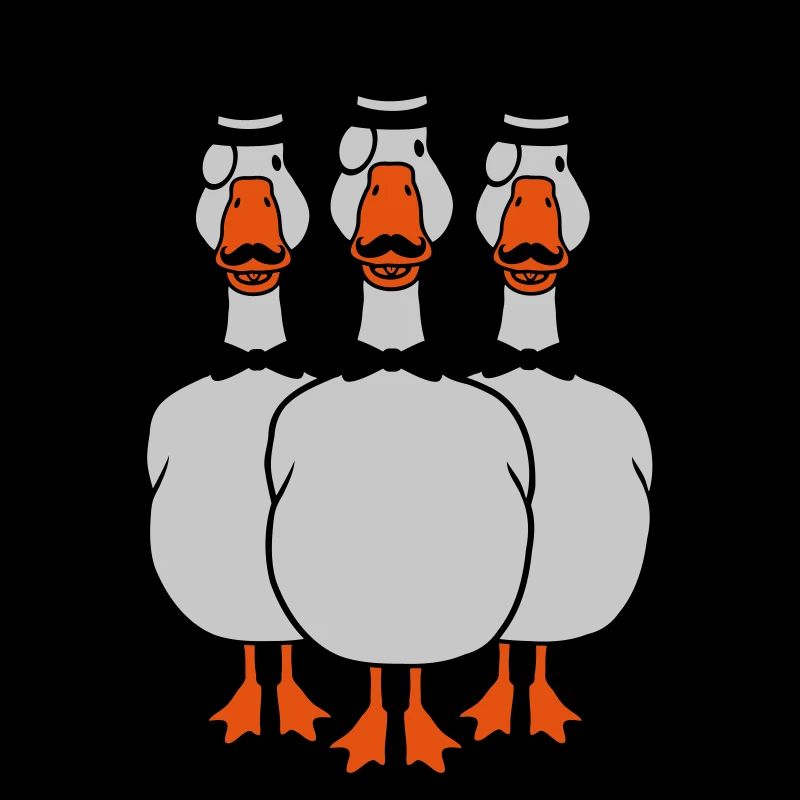 3 monocle glasses geese