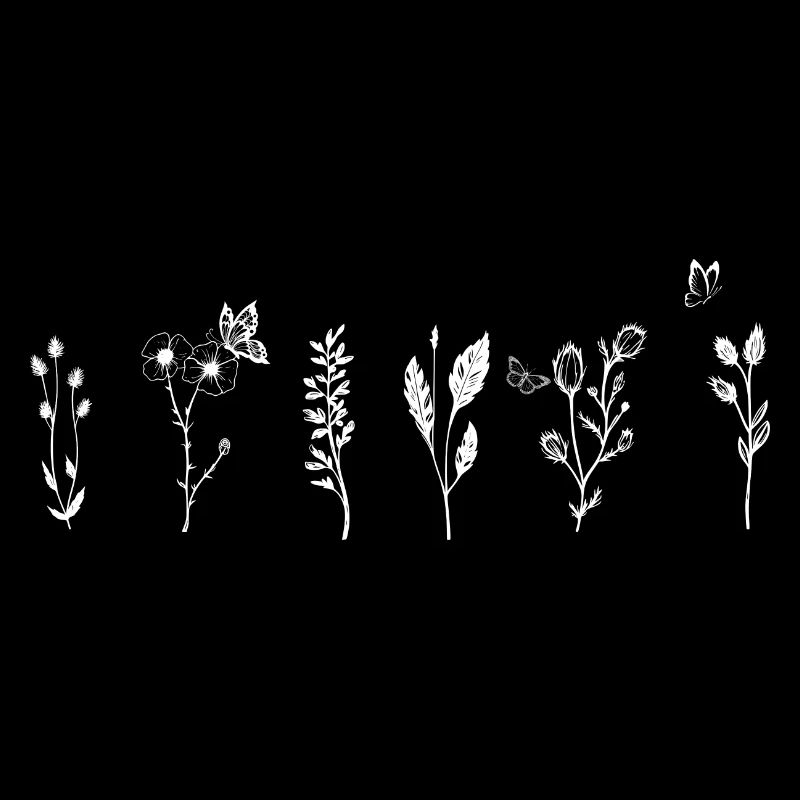 Minimalistische Wildblumen - Botanisches Geschenk