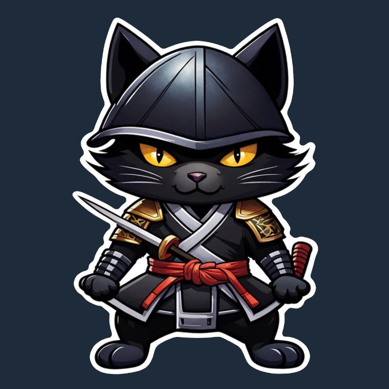 chat ninja - chaton samourai