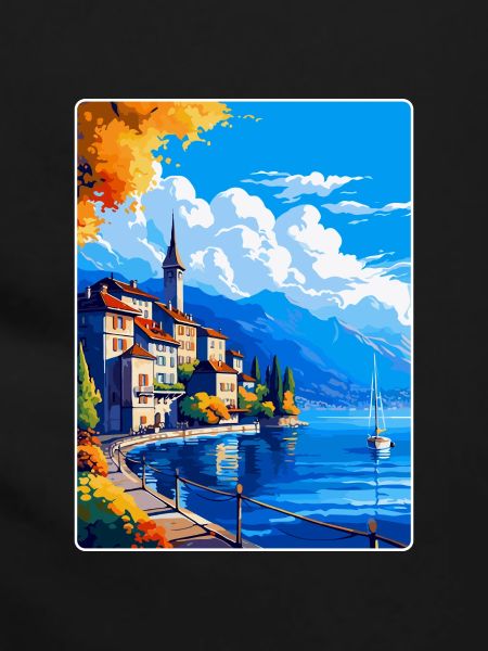 Vevey Switzerland Vintage Travel Poster Souvenir