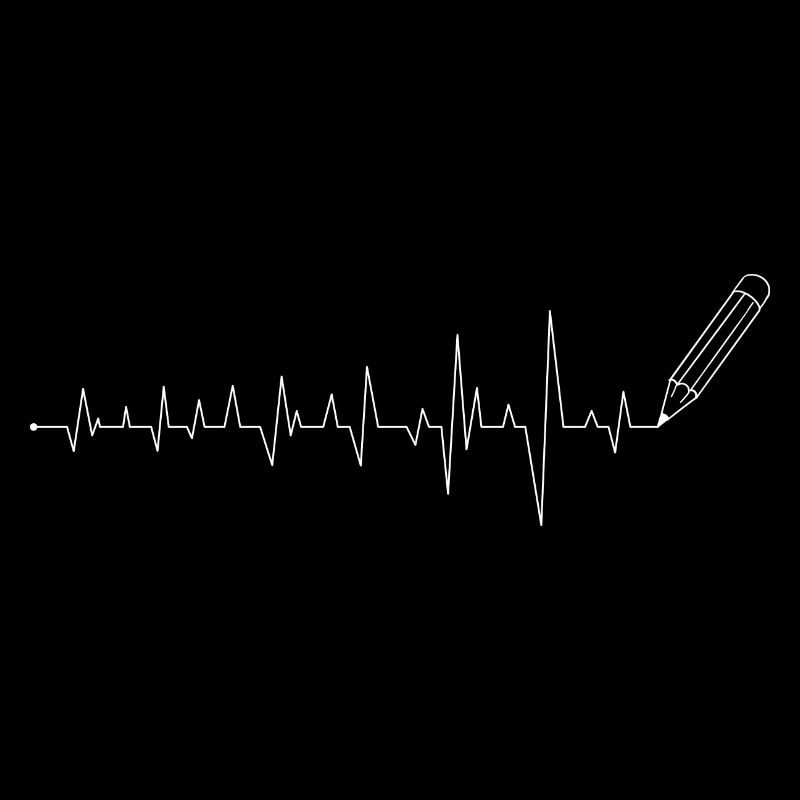 EKG Bleistiftlinienkunst