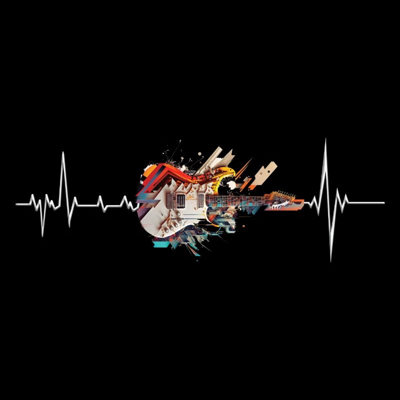 Gitarre mit Herzschlag