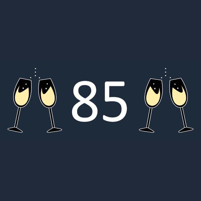 85e anniversaire 85 ans 85 Numéro 85 Blanc