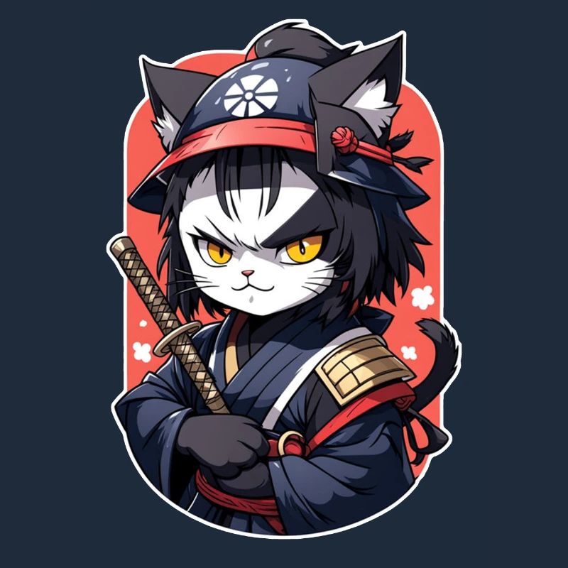 chat ninja - chaton samourai