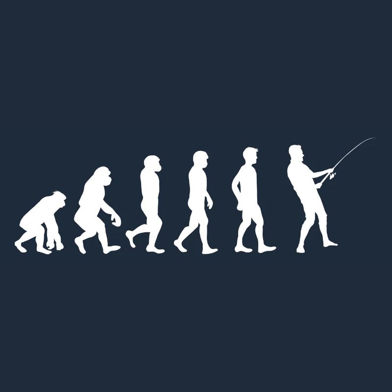 Evolution to Fishing Silhouette