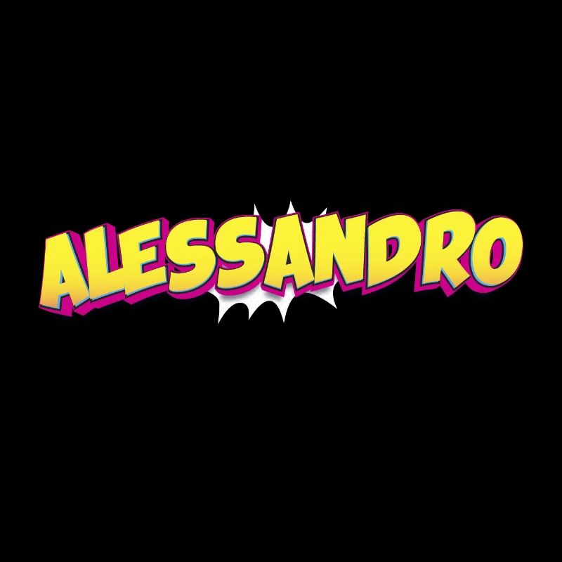Alessandro Benutzerdefinierter Name Comic-Stil Pop-Art,