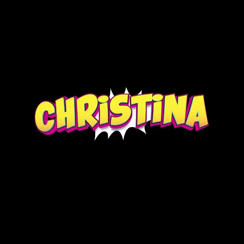 Christina benutzerdefinierter Name Comic-Stil Pop-Art,