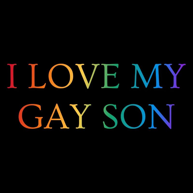 Ich liebe meinen schwulen Sohn Pride Regenbogenfarben