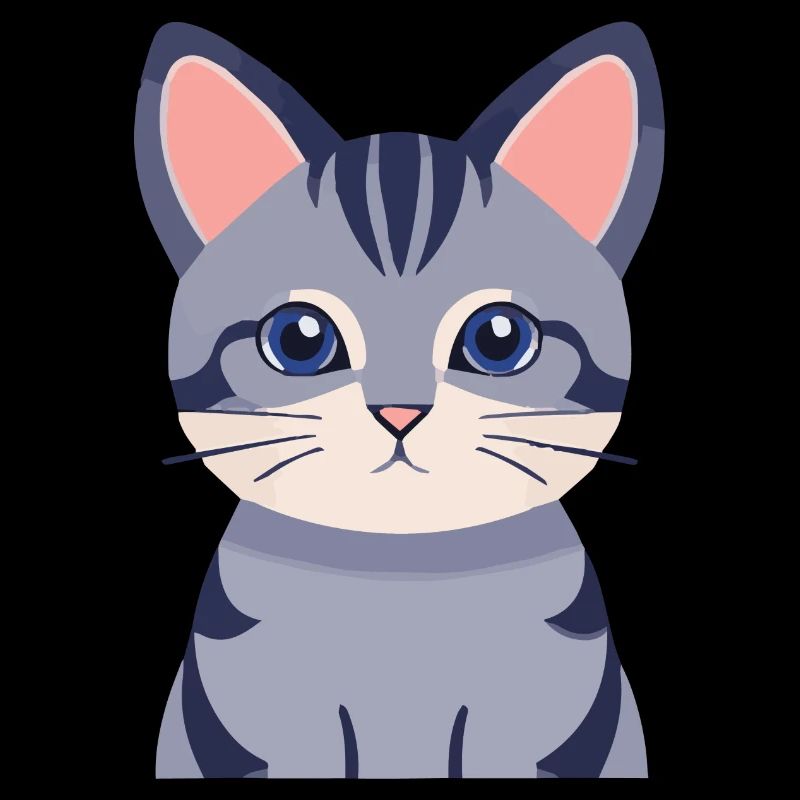chat gris mignon