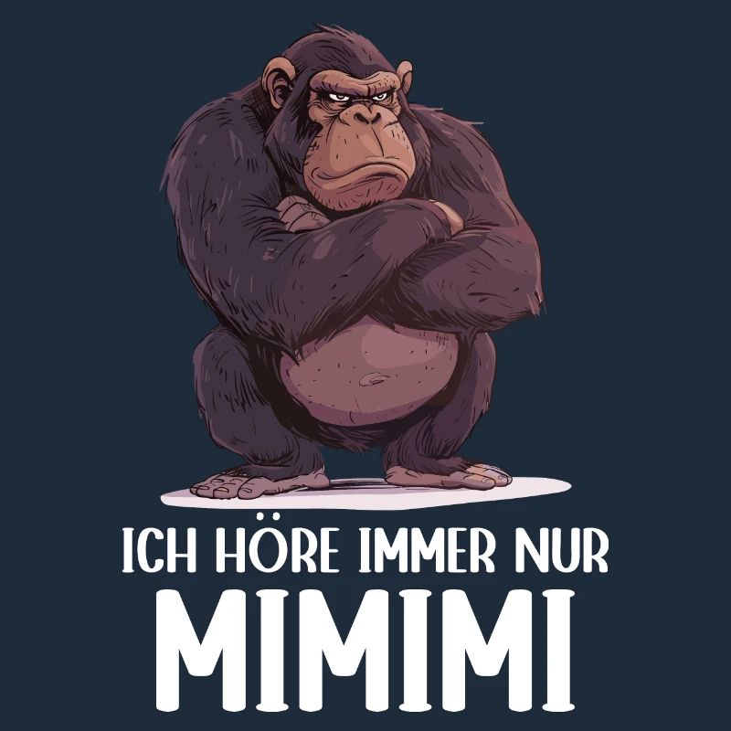 Gorilla Affe Äffchen Gorillas Ich höre Mimimi
