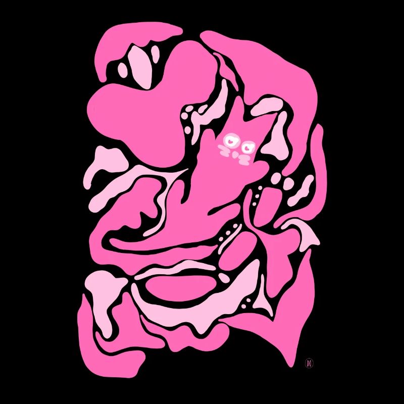 Abstrakte rosa Katze