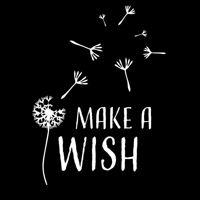 Pissenlit make a wish blanc