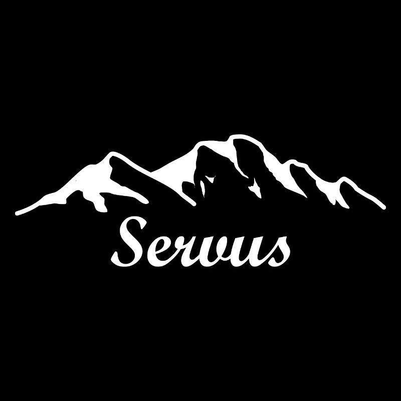 Berge Servus weiss
