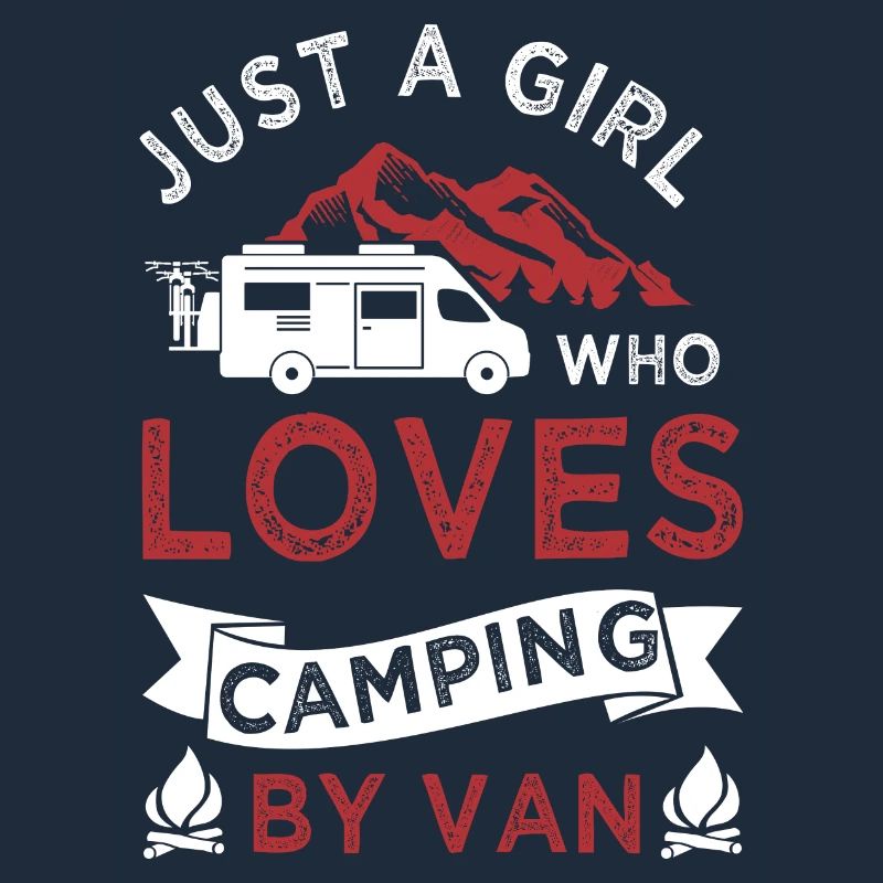 Nur ein Mädchen liebt Camper Camping Van