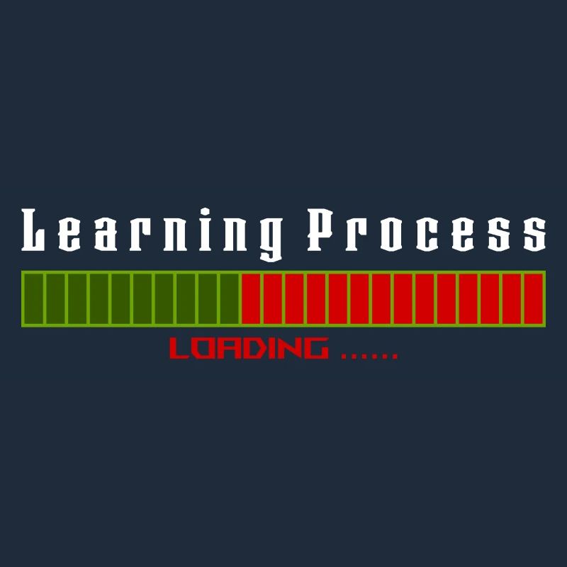 Learning Process Loading black shirt