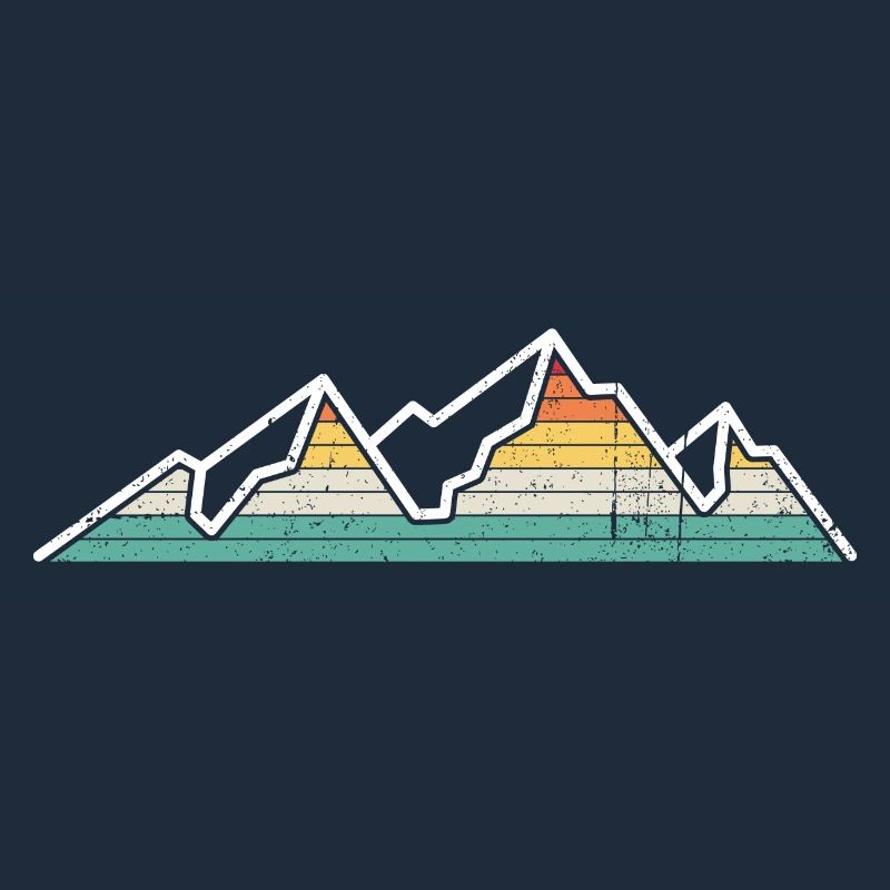 Pastel Rainbow Mountain Ridge