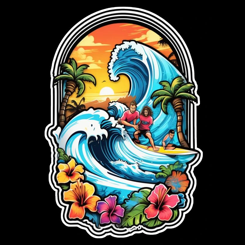 surf plage palmier soleil vacances