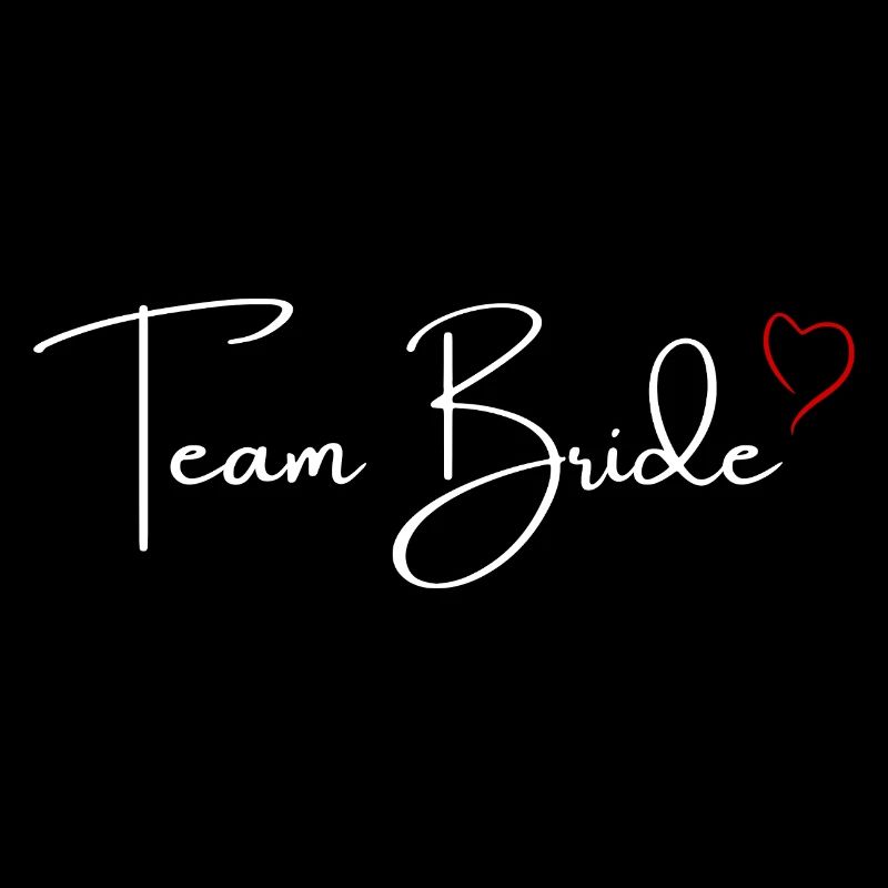 Team bride coeur rouge