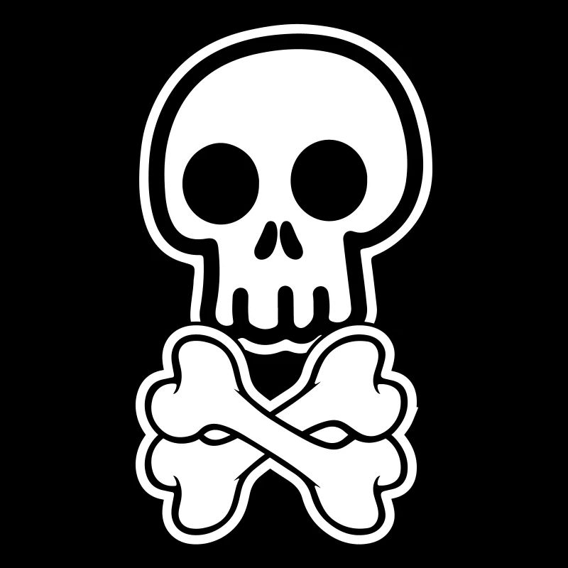 Crâne de pirate comique