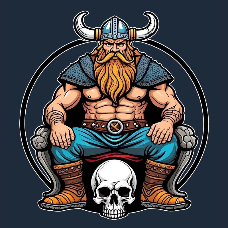 Wikinger mit Schädel