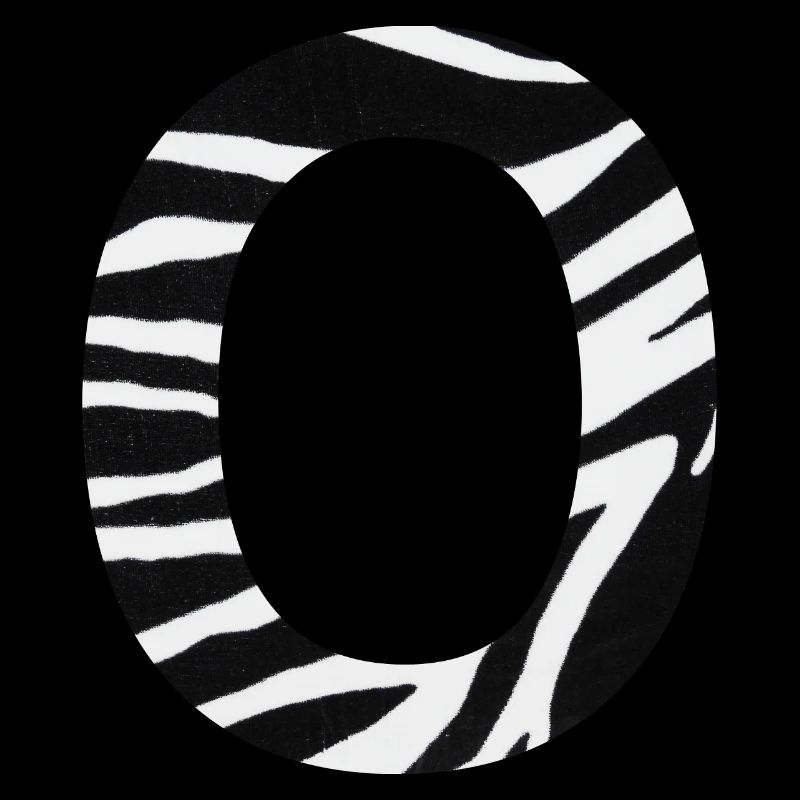 Buchstabe o zebra