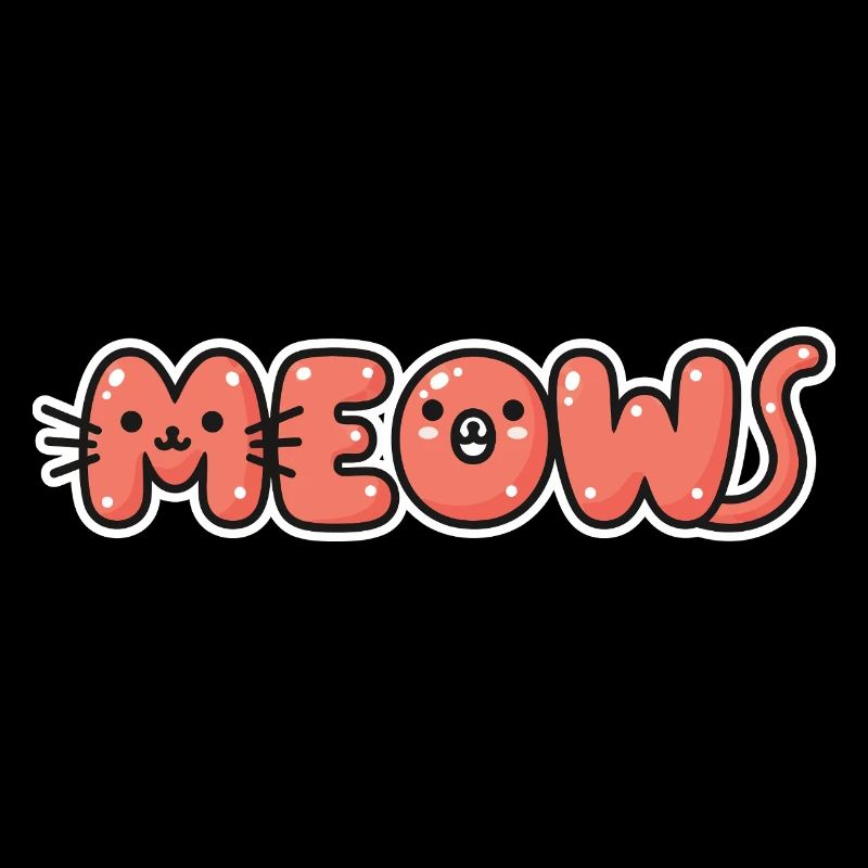 Meows Bold Purr Letters