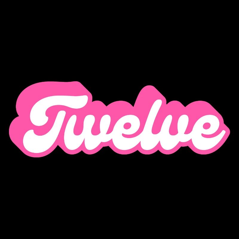 twelve birthday - 12e anniversaire rétro rose