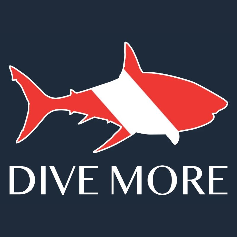 Shark Diver Dive more Saying Gift