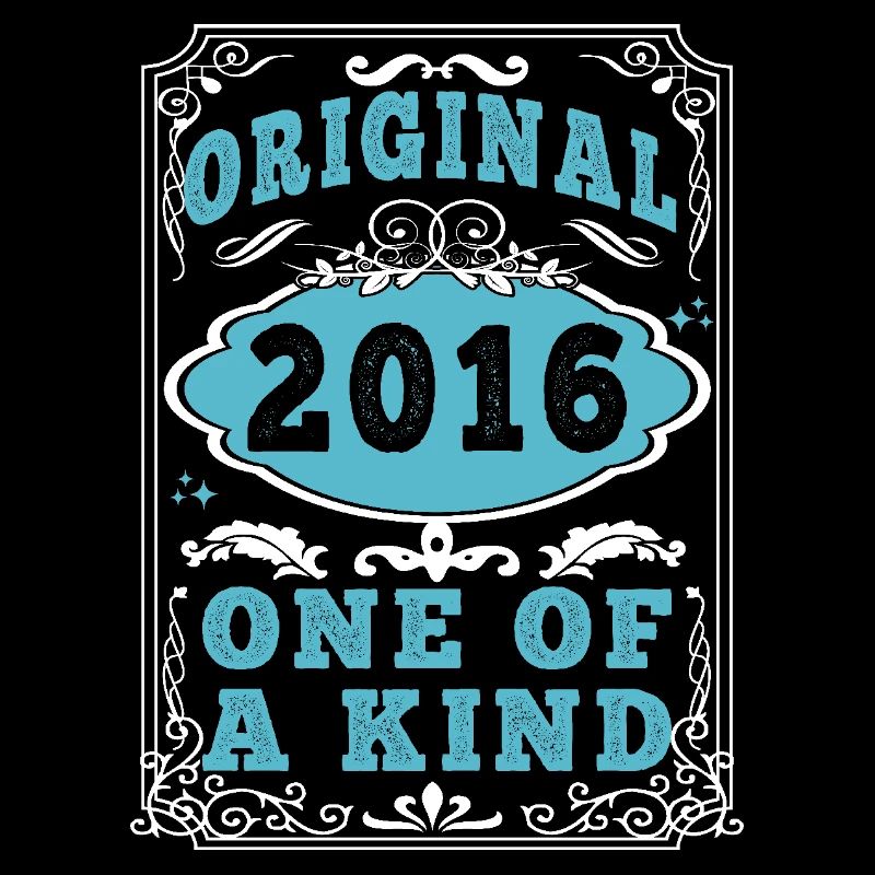 Original 2016 Vintage retro. Tshirt anniversaire 2