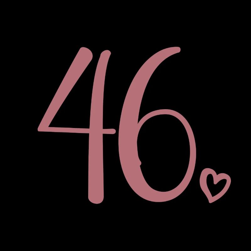 Cute Number 46, 46 Years Old, 46th Birthday Gift