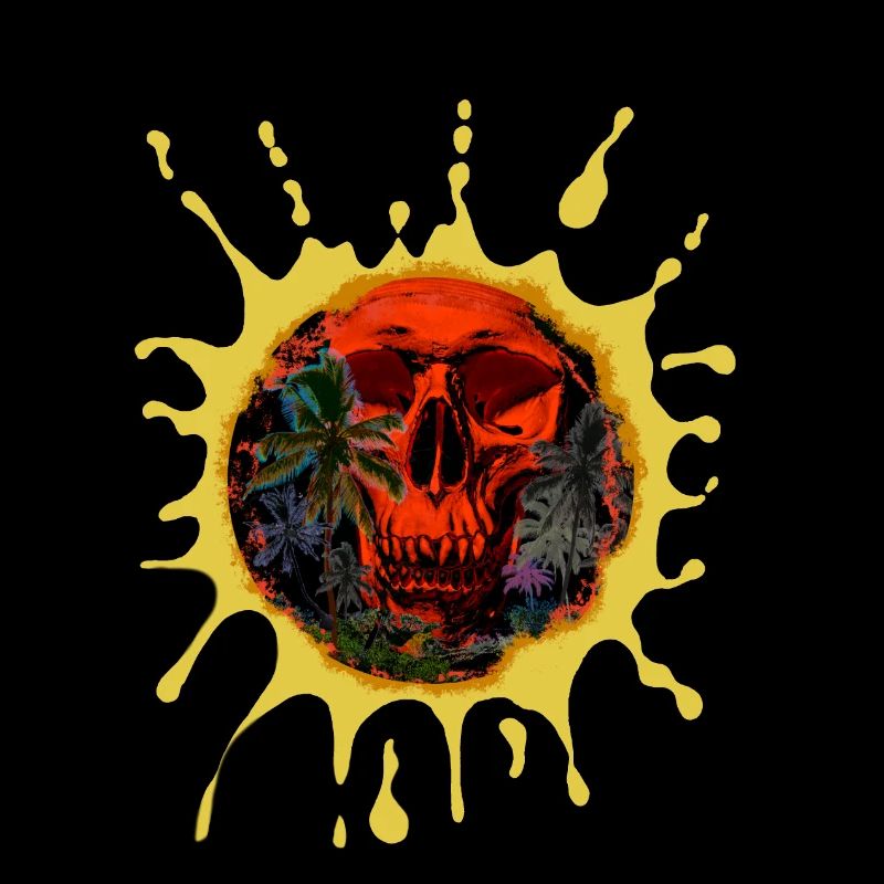Skull palms splash