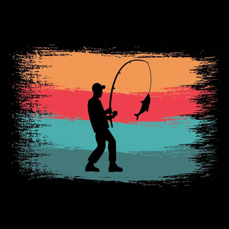 Angler Retro Vintage Geschenkidee