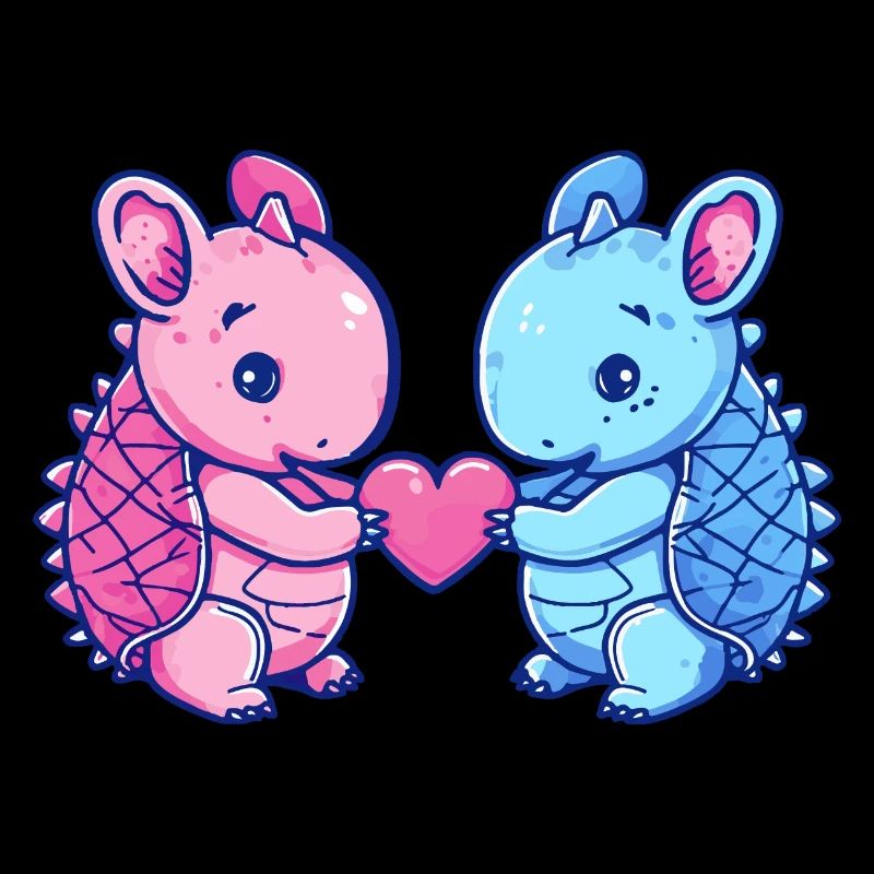 Armadillo Coppia Amore Coppia In Amore