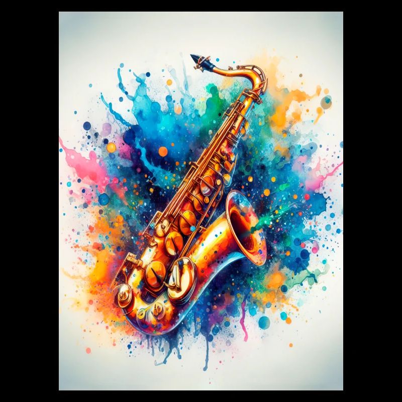 Aquarell-Saxophon