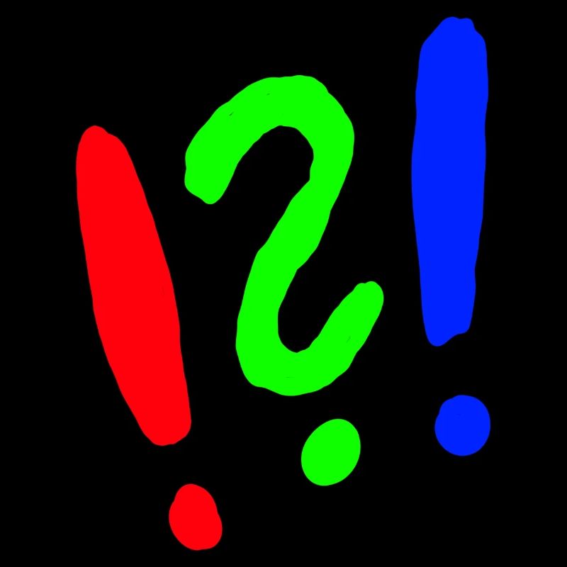 Exclamation mark/question mark comic style
