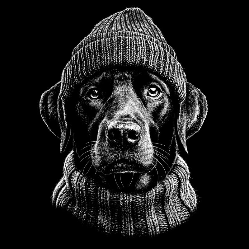 Labrador Mütze Hunde Hund Labbi Retriever