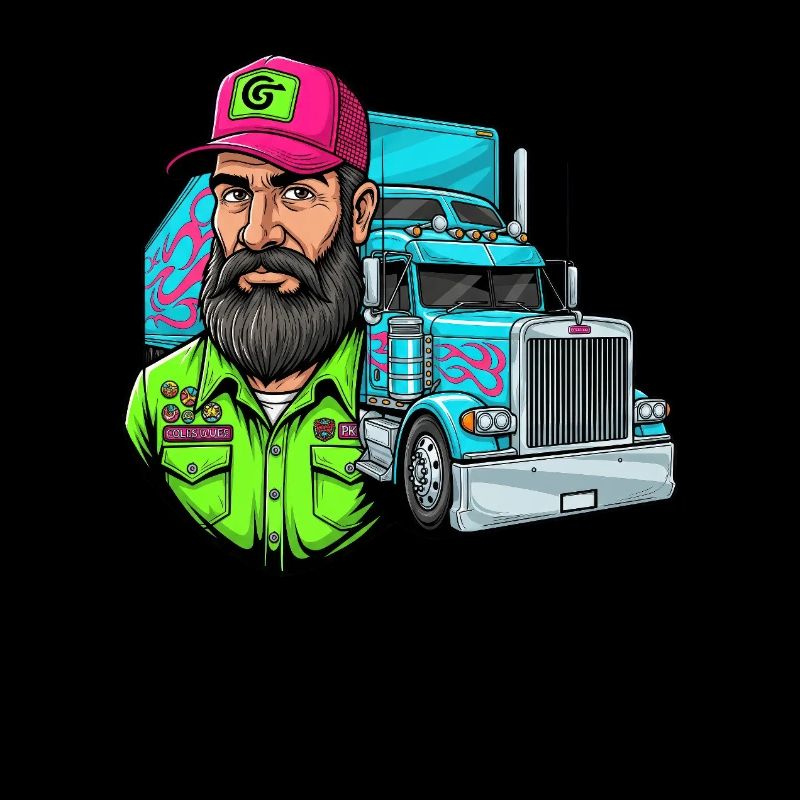 Harte Straße, cooler Typ: Dein Trucker Design!