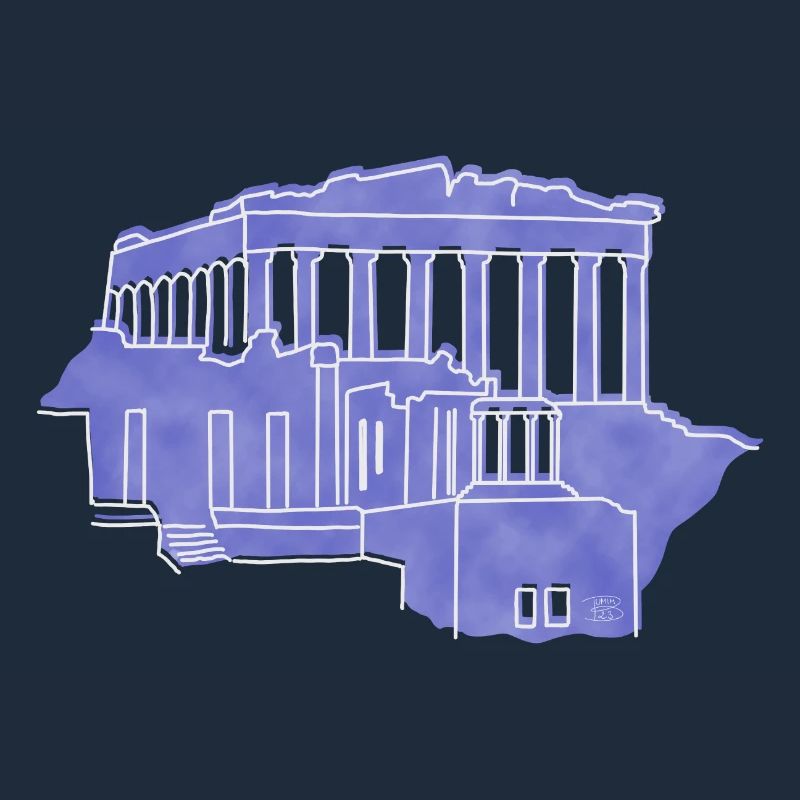 « Acropolis », design de lignes boho, série « Grèce »