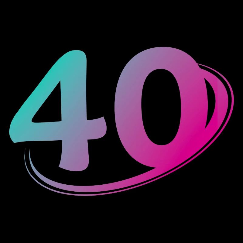 Numéro 40 multicolore