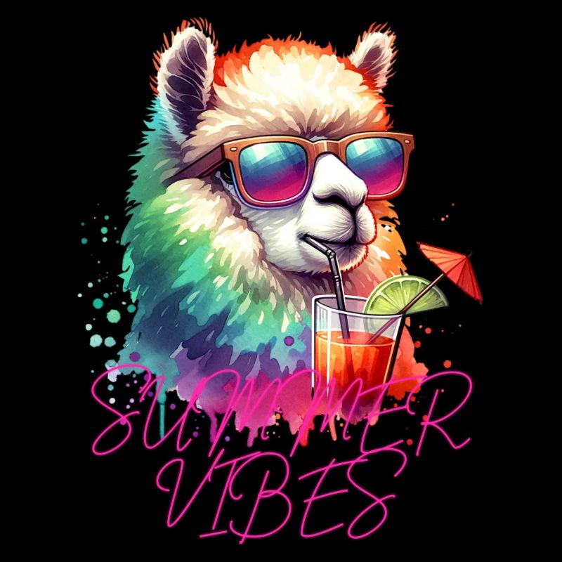 Alpaka Lama Sommer